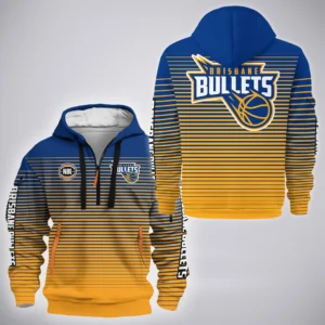 Brisbane Bullets Hoodie Half Zipper  NBL Australia 2025 For Fan Brisbane Bullets HVN1137BB071825HODZ