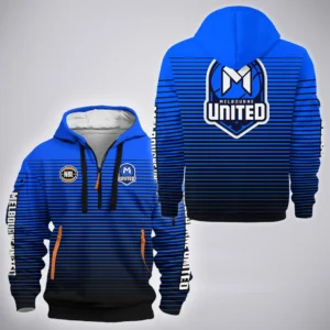 Melbourne United Hoodie Half Zipper  NBL Australia 2025 For Fan Melbourne United HVN1137MU071825HODZ
