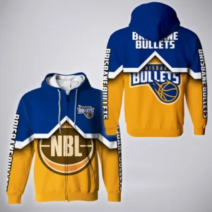 Brisbane Bullets Zipper Hoodie  NBL Australia 2025 For Fan Brisbane Bullets HVN1138BB071825ZHD