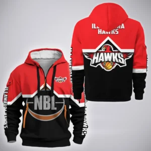 Illawarra Hawks Hoodie Half Zipper  NBL Australia 2025 For Fan Illawarra Hawks HVN1138IH071825HODZ