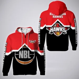 Illawarra Hawks Zipper Hoodie  NBL Australia 2025 For Fan Illawarra Hawks HVN1138IH071825ZHD