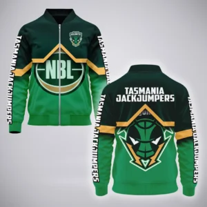 Tasmania JackJumpers Bomber Jacket  NBL Australia 2025 For Fan Tasmania JackJumpers HVN1138TJ071825BOB