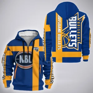 Brisbane Bullets Hoodie Half Zipper  NBL Australia 2025 For Fan Brisbane Bullets HVN1139BB071825HODZ