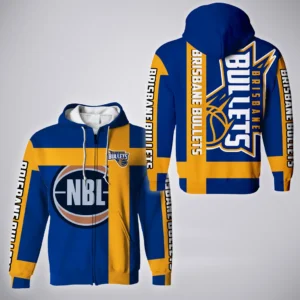 Brisbane Bullets Zipper Hoodie  NBL Australia 2025 For Fan Brisbane Bullets HVN1139BB071825ZHD