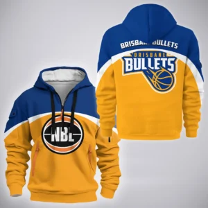 Brisbane Bullets Hoodie Half Zipper  NBL Australia 2025 For Fan Brisbane Bullets HVN1140BB071825HODZ