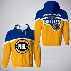 Brisbane Bullets Zipper Hoodie  NBL Australia 2025 For Fan Brisbane Bullets HVN1140BB071825ZHD