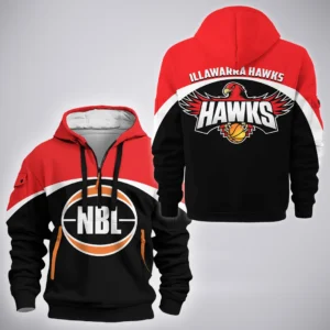 Illawarra Hawks Hoodie Half Zipper  NBL Australia 2025 For Fan Illawarra Hawks HVN1140IH071825HODZ