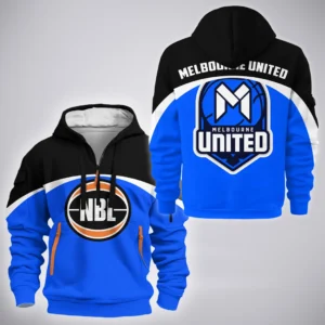 Melbourne United Hoodie Half Zipper  NBL Australia 2025 For Fan Melbourne United HVN1140MU071825HODZ