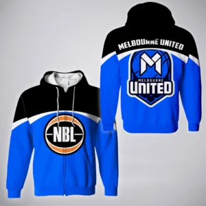 Melbourne United Zipper Hoodie  NBL Australia 2025 For Fan Melbourne United HVN1140MU071825ZHD