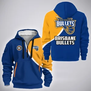 Brisbane Bullets Hoodie Half Zipper  NBL Australia 2025 For Fan Brisbane Bullets HVN1141BB071825HODZ