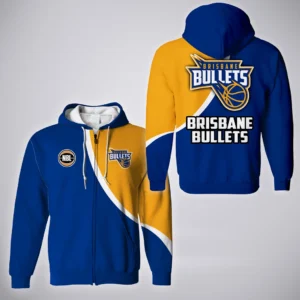 Brisbane Bullets Zipper Hoodie  NBL Australia 2025 For Fan Brisbane Bullets HVN1141BB071825ZHD