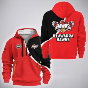Illawarra Hawks Hoodie Half Zipper  NBL Australia 2025 For Fan Illawarra Hawks HVN1141IH071825HODZ