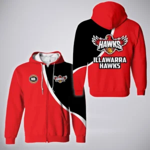 Illawarra Hawks Zipper Hoodie  NBL Australia 2025 For Fan Illawarra Hawks HVN1141IH071825ZHD