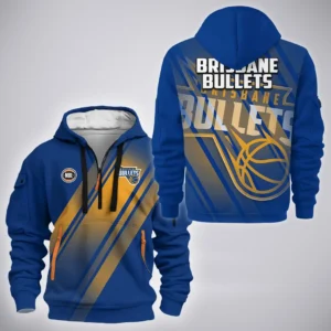 Brisbane Bullets Hoodie Half Zipper  NBL Australia 2025 For Fan Brisbane Bullets HVN1142BB071825HODZ