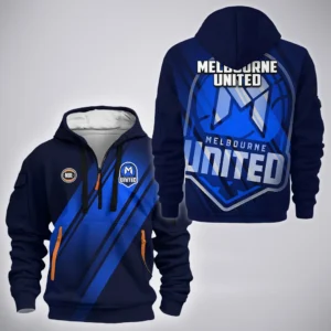 Melbourne United Hoodie Half Zipper  NBL Australia 2025 For Fan Melbourne United HVN1142MU071825HODZ