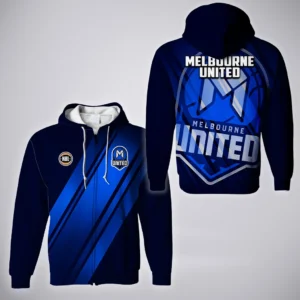 Melbourne United Zipper Hoodie  NBL Australia 2025 For Fan Melbourne United HVN1142MU071825ZHD