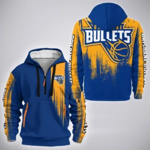 Brisbane Bullets Hoodie Half Zipper  NBL Australia 2025 For Fan Brisbane Bullets HVN1143BB071925HODZ