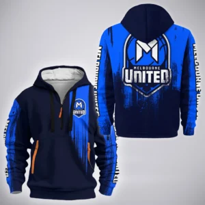 Melbourne United Hoodie Half Zipper  NBL Australia 2025 For Fan Melbourne United HVN1143MU071925HODZ