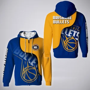 Brisbane Bullets Zipper Hoodie  NBL Australia 2025 For Fan Brisbane Bullets HVN1144BB071925ZHD