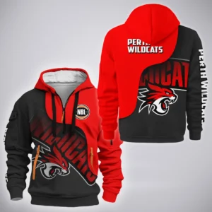 Perth Wildcats Hoodie Half Zipper  NBL Australia 2025 For Fan Perth Wildcats HVN1144PW071925HODZ