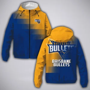 Brisbane Bullets Windbreaker Jacket  NBL Australia 2025 For Fan Brisbane Bullets HVN1145BB071925WB