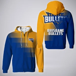 Brisbane Bullets Zipper Hoodie  NBL Australia 2025 For Fan Brisbane Bullets HVN1145BB071925ZHD