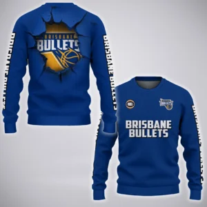 Brisbane Bullets Sweatshirt  NBL Australia 2025 For Fan Brisbane Bullets HVN1146BB071925SW