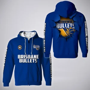 Brisbane Bullets Zipper Hoodie  NBL Australia 2025 For Fan Brisbane Bullets HVN1146BB071925ZHD