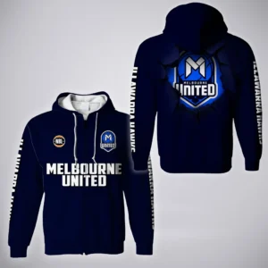 Melbourne United Zipper Hoodie  NBL Australia 2025 For Fan Melbourne United HVN1146MU071925ZHD