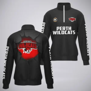 Perth Wildcats Quarter-Zip Sweatshirt  NBL Australia 2025 For Fan Perth Wildcats HVN1146PW071925QZ