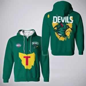 Tasmania  Football Club Zipper Hoodie  AFL 2025 For Fan Tasmania HVN1148TAS072125ZHD