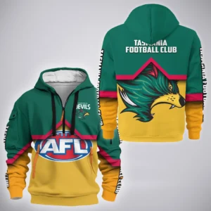 Tasmania  Football Club Hoodie Half Zipper  AFL 2025 For Fan Tasmania HVN1149TAS072125HODZ