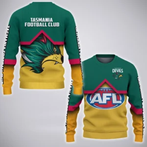 Tasmania  Football Club Sweatshirt  AFL 2025 For Fan Tasmania HVN1149TAS072125SW
