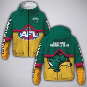 Tasmania  Football Club Windbreaker Jacket  AFL 2025 For Fan Tasmania HVN1149TAS072125WB