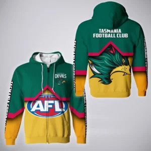 Tasmania  Football Club Zipper Hoodie  AFL 2025 For Fan Tasmania HVN1149TAS072125ZHD