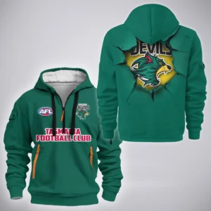 Tasmania  Football Club Hoodie Half Zipper  AFL 2025 For Fan Tasmania HVN1154TAS072125HODZ