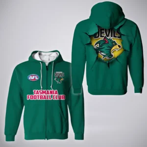 Tasmania  Football Club Zipper Hoodie  AFL 2025 For Fan Tasmania HVN1154TAS072125ZHD
