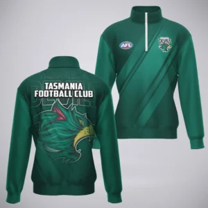 Tasmania  Football Club Quarter-Zip Sweatshirt  AFL 2025 For Fan Tasmania HVN1155TAS072425QZ