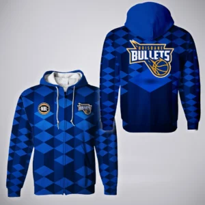 Brisbane Bullets Zipper Hoodie  NBL 2025 For Fan Brisbane Bullets HVN1161BB072425ZHD