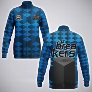 New Zealand Breakers Stand Collar Jacket  NBL 2025 For Fan New Zealand Breakers HVN1161NB072425SCJ