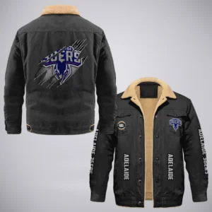 Adelaide 36ers Jacket Fur Collar Fleece  NBL 2025 For Fan Adelaide 36ers HVN1162072525AD  HVN1162072525AD - Black