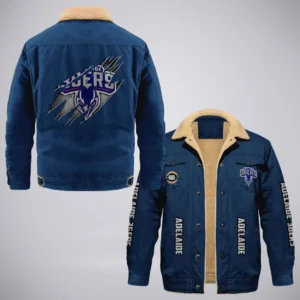 Adelaide 36ers Jacket Fur Collar Fleece  NBL 2025 For Fan Adelaide 36ers HVN1162072525AD HVN1162072525ADCFJ - Blue