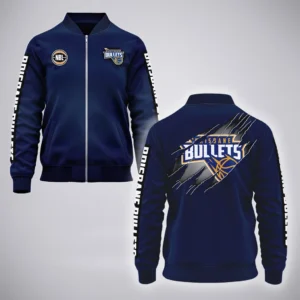 Brisbane Bullets Bomber Jacket  NBL 2025 For Fan Brisbane Bullets HVN1162072525BB HVN1162072525BBBOB - Blue
