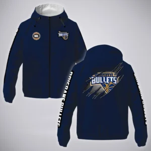 Brisbane Bullets Windbreaker Jacket  NBL 2025 For Fan Brisbane Bullets HVN1162072525BB HVN1162072525BBWB - Blue