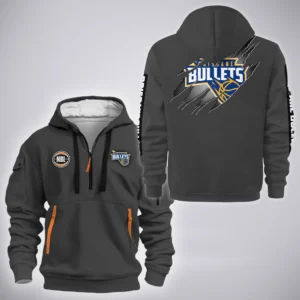Brisbane Bullets Hoodie Half Zipper  NBL 2025 For Fan Brisbane Bullets HVN1162072525BBHODZ - Gray