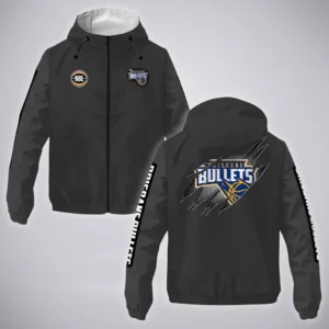 Brisbane Bullets Windbreaker Jacket  NBL 2025 For Fan Brisbane Bullets HVN1162072525BB HVN1162072525BBWB - Gray