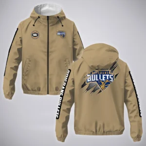 Brisbane Bullets Windbreaker Jacket  NBL 2025 For Fan Brisbane Bullets HVN1162072525BB HVN1162072525BBWB - Khaki
