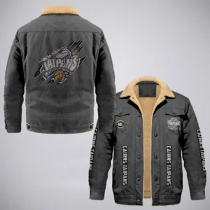 Cairns Taipans Jacket Fur Collar Fleece  NBL 2025 For Fan Cairns Taipans HVN1162072525CT HVN1162072525CTCFJ - Gray