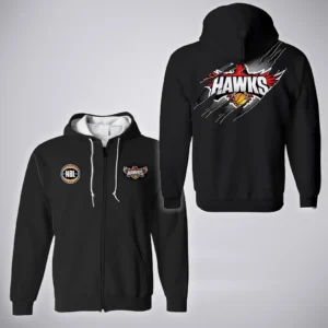 Illawarra Hawks Zipper Hoodie  NBL 2025 For Fan Illawarra Hawks HVN1162072525IH HVN1162072525IHZHD - Black