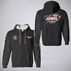 Illawarra Hawks Zipper Hoodie  NBL 2025 For Fan Illawarra Hawks HVN1162072525IH  HVN1162072525IHZHD - Gray